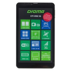 Планшет Digma CITI 8592 3G, 2GB, 32GB, 3G, Android 9.0 черный [ps8209mg] (1112457)