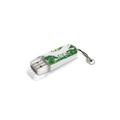 Флешка USB VERBATIM Mini Graffiti Edition 32Гб, USB2.0, зеленый и рисунок [49416] (1065668)