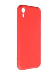 Чехол DF для APPLE iPhone XR с микрофиброй Silicone Red iOriginal-07 (853178)