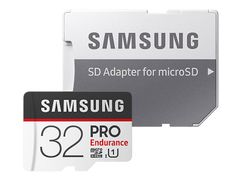 Карта памяти 32Gb - Samsung - Micro Secure Digital HC Pro Endurance UHS-I Class 10 SAM-MB-MJ32GARU с переходником под SD (581178)