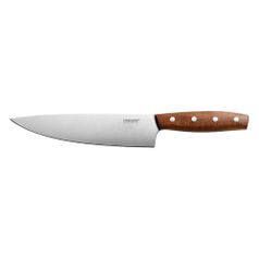 Нож кухонный Fiskars Norr (1016478) стальной универсальный лезв.200мм прямая заточка коричневый (1457764)