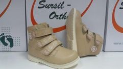 Сурсил-Орто (лечебная антивальгусная обувь) Ботинки Сапоги на байке высокие берцы демисезон 23-213 Бежевый  (5096)