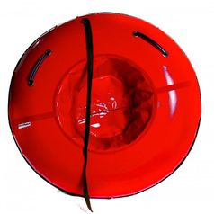 Тюбинг с пластиковым дном 100 см красный (242334447)
