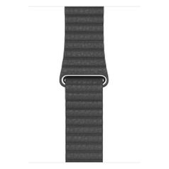 Ремешок Apple Leather Loop для Apple Watch Series 3/4/5/6/SE черный (MXAA2ZM/A) 44мм (1399714)