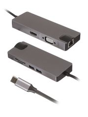 Хаб USB Palmexx 8в1 USB-C to HDMI+VGA+2xUSB 3.0+USB-C+CR+LAN PX/HUB-011 (784057)