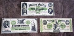 Качественные КОПИИ банкнот США c В/З 1861 - 1863 год. супер скидки!!!  