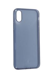 Аксессуар Чехол Baseus для APPLE iPhone X Simple With Pluggy TPU Transparent Blue ARAPIPHX-A03 (473452)