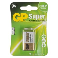 9V Батарейка GP Super Alkaline 1604A 6LR61, 1 шт. (558931)