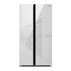Холодильник Hyundai CS5003F, двухкамерный, белое стекло (1455456)