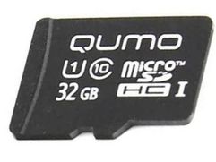 Карта памяти 32Gb - Qumo MicroSDHC Class 10 UHS-I 3.0 QM32GMICSDHC10U1NA (699744)