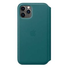 Чехол (флип-кейс) Apple Leather Folio, для Apple iPhone 11 Pro, зеленый павлин [my1m2zm/a] (1365048)