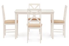 Обеденный комплект белый Хадсон (Hudson) (стол + 4 стула) (Белый) 