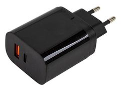 Зарядное устройство Liberty Project USB-C PD 3.0 + USB QC 3.0 18W Power Series Black 0L-00044724 (745193)