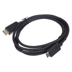 Кабель 1.2v, DisplayPort (m) - HDMI (m), GOLD , 2м, черный (1147301)
