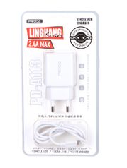 Зарядное устройство Remax LingHang PD-A113a 1xUSB 2.4А + кабель Lightning White (876252)