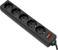 Сетевой фильтр Defender ES 1.8 5 Sockets 1.8m Black 99484 (307882)