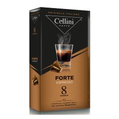 Кофе капсульный CELLINI Forte Espresso, капсулы, совместимые с кофемашинами NESPRESSO®, крепость 8, 10 шт (1407270)