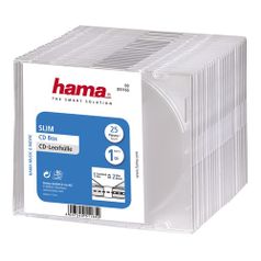Коробка HAMA H-51165 Slim Box, 25шт., прозрачный [00051165] (825819)