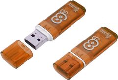 USB Flash Drive 8Gb - SmartBuy Glossy Orange SB8GBGS-Or (221728)