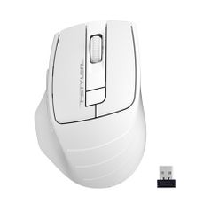 Мышь A4TECH Fstyler FG30, оптическая, беспроводная, USB, белый и серый [fg30 white] (1147563)