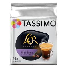Кофе капсульный TASSIMO L'or Espresso Lungo Profondo, капсулы, совместимые с кофемашинами TASSIMO®, крепость 8, 80 шт [8052169] (1458588)