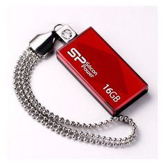 Флешка USB SILICON POWER Touch 810 16Гб, USB2.0, красный [sp016gbuf2810v1r] (546838)
