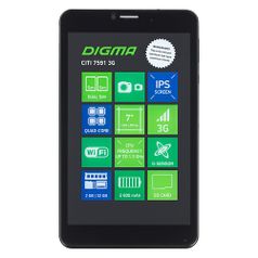 Планшет Digma CITI 7591 3G, 2GB, 32GB, 3G, Android 9.0 черный [ps7208mg] (1112456)