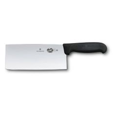 Нож кухонный Victorinox Fibrox (5.4063.18) стальной шеф лезв.180мм прямая заточка черный (1415863)
