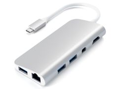 Хаб USB Satechi Aluminum Type-C Multimedia Adapter Silver ST-TCMM8PAS (563431)