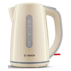 Чайник электрический Bosch TWK7507, 2200Вт, бежевый и серый (1070249)
