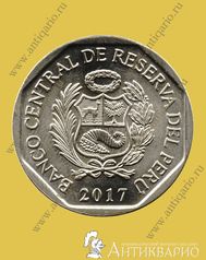 Монета Андский кондор 1 соль 2017 Перу 