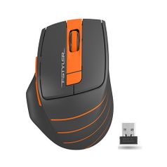 Мышь A4TECH Fstyler FG30, оптическая, беспроводная, USB, серый и оранжевый [fg30 orange] (1147562)