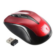 Мышь Oklick 675MW, оптическая, беспроводная, USB, черный и красный [sr-7025] (1025919)