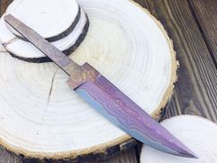 Клинок ручной ковки № 3 из ламинированной дамаской стали для изготовления ножа