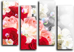 Модульная картина "Кристальные розы" (108243301)