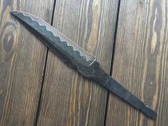 Клинок ручной ковки № 101 из ламинированной дамаской стали для изготовления ножа
