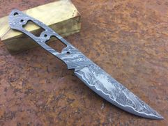 Клинок ручной ковки № 81 из ламинированной дамаской стали для изготовления ножа