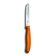 Нож кухонный Victorinox Swiss Classic (6.7836.L119) стальной столовый лезв.110мм серрейт. заточка ор (457902)