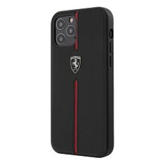 Чехол (клип-кейс) Ferrari, для Apple iPhone 12/12 Pro, черный [feomshcp12mbk] (1443775)