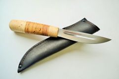 Нож Якут 1 из стали 95Х18 с рукоятью карелки с берестой (3182993612)