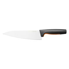 Нож кухонный Fiskars Functional Form 1057534 стальной разделочный лезв.199мм прямая заточка черный/о (1522007)