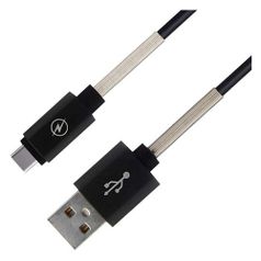 Кабель GAL 2407BK, USB Type-C (m) - USB (m), 1м, черный (1540564)