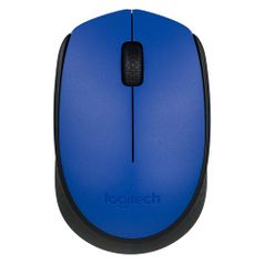 Мышь Logitech M171, оптическая, беспроводная, USB, синий и черный [910-004640] (358198)