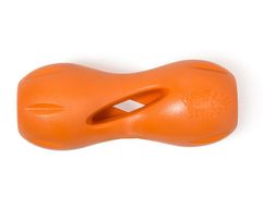 гантеля Zogoflex Игрушка Zogoflex для собак гантеля под лакомства Qwizl S 14x6 см оранжевая (1297)