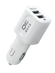 Зарядное устройство Qumo Charger 0020 Dual Quick Charge 3.0 White 21788 (832111)