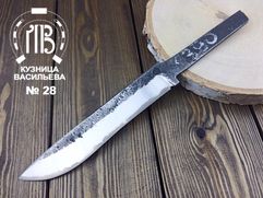 Клинок ручной ковки № 28 из ламинированной дамаской стали для изготовления ножа