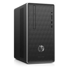 Компьютер HP Pavilion 590-a0004ur, AMD E2 9000, DDR4 4Гб, 1000Гб, AMD Radeon R2, DVD-RW, CR, Free DOS 2.0, темно-серый [4kc63ea] (1075372)