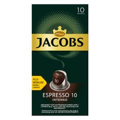 Кофе капсульный JACOBS MONARCH Espresso 10 Intenso Nespresso, капсулы, совместимые с кофемашинами NESPRESSO®, крепость 10, 10 шт [8052286] (1365029)