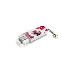 Флешка USB VERBATIM Mini Graffiti Edition 32Гб, USB2.0, красный и рисунок [49417] (1065669)