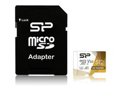 Карта памяти 512Gb - Silicon Superior Pro A1 MicroSDXC Class 10 UHS-I U3 SP512GBSTXDU3V20AB с адаптером SD (881911)